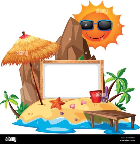 Border Template With Summer Theme Stock Vector Image And Art Alamy