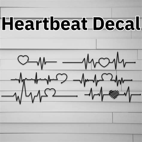 Heartbeat Decal Etsy