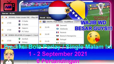 Prediksi Bola Malam Ini September Piala Dunia Eropa