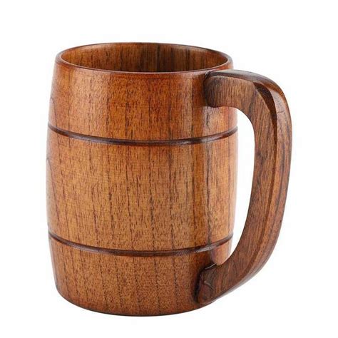 Natural Wooden Beer Steins Retro Large Capacity Classic Wooden Beer