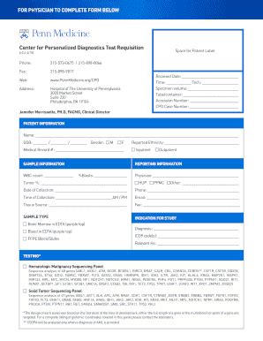 Fillable Online Pennmedicine Upenn Cpd Test Requisition Form