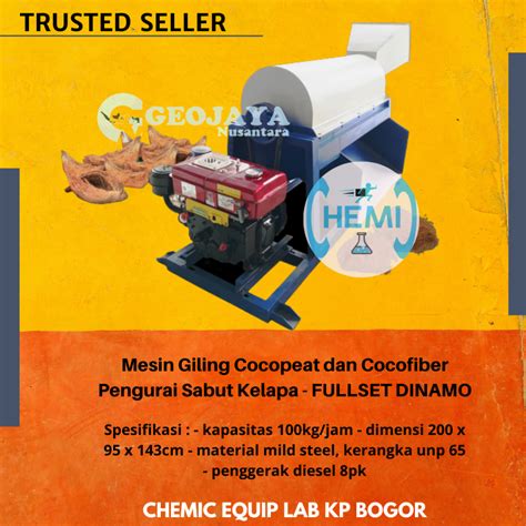 Jual Mesin Giling Cocopeat Dan Cocofiber Pengurai Sabut Kelapa