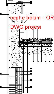 cephe bölüm dwg projesi Autocad Projeler