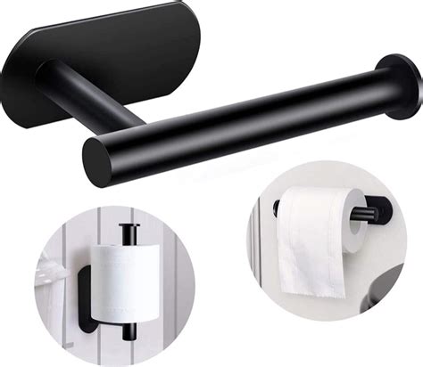 Youressentialss Toiletrolhouder Toiletrolhouder Zwart Zelfklevend