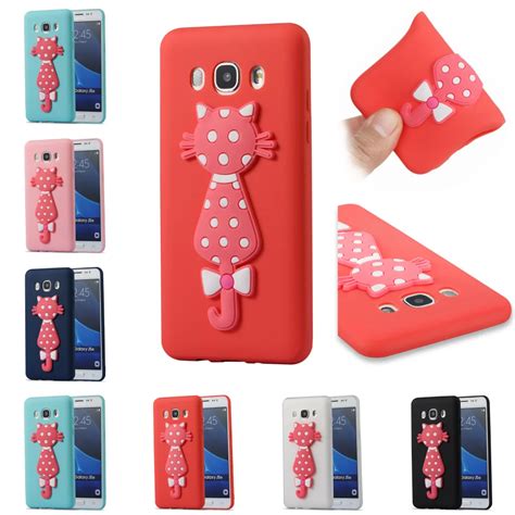 Para Samsung Galaxy Galaxi J510 2016 3D Gato Lindo Silicona TPU Dibujos