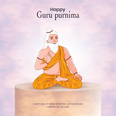 Premium Vector Happy Guru Purnima Indian Hindu Festival