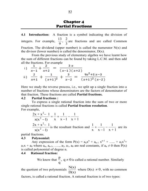 Chapter 01partial Fractions