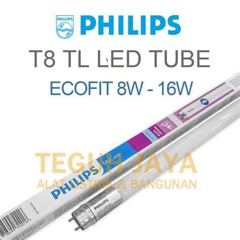 Jual Lampu Philips Tl Neon Led Tube T8 Ecofit 8w 600mm 16w 1200mm 8w