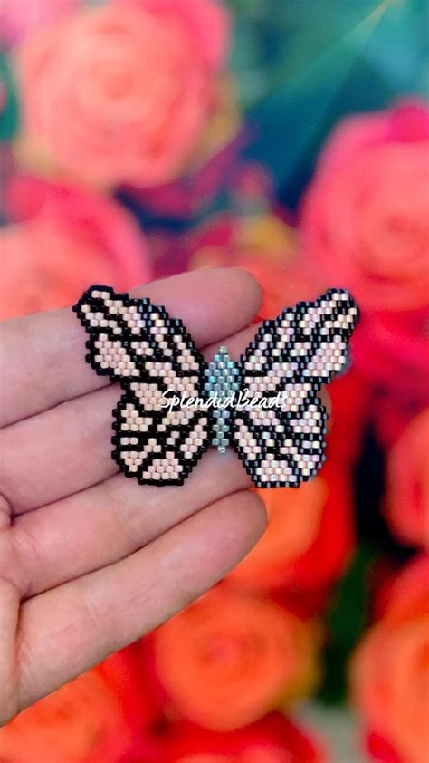 Brick Stitch Butterfly Pattern Seed Beads Pattern Butterfly Miyuki