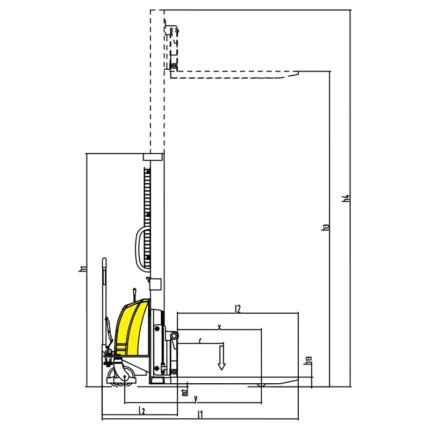 Semi Electric Pallet Stacker Pevv Pv Delacco Lifting Equipment