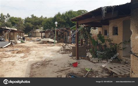 Kfar Aza Israel October 2023 Kibbutz Kfar Aza Border Gaza – Stock ...