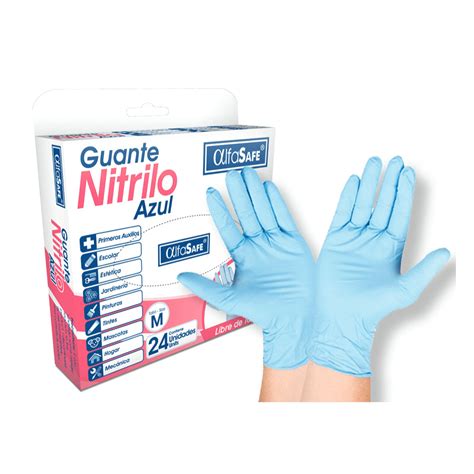 GUANTE NITRILO AZUL ALFASAFE TALLA M Farmacias Ruiz