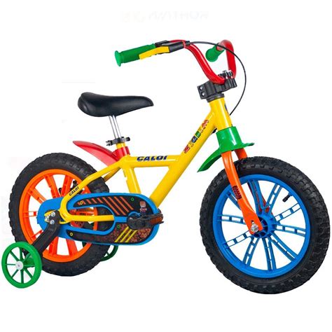 Bike Infantil Aro 14 - BICICLETA INFANTIL ARO 14 ZIGBIM CALOI REF:100340160001 UN AMARELO ...