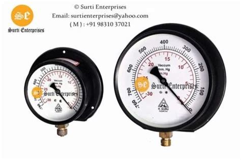 Inch Mm H Guru Pressed Steel Vacuum Pressure Gauge At Rs