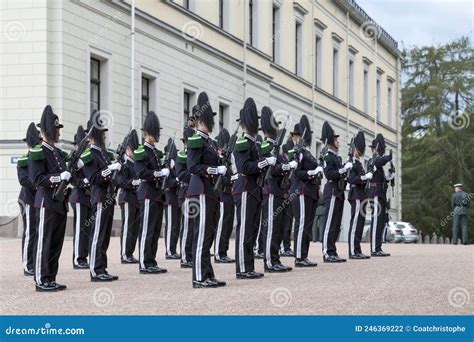 Royal Guards at the Royal Palace of Oslo Editorial Photography - Image ...