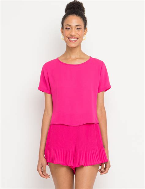 Blusa Summer Básica Pink Elora