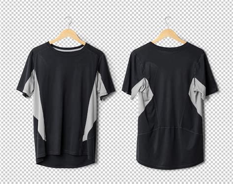 Maquete De Camiseta Esportiva Preta Pendurada Em Vista Frontal E