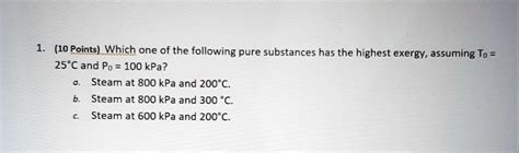 SOLVED 1 1o Points Which One Of The Following Pure Substances Has The