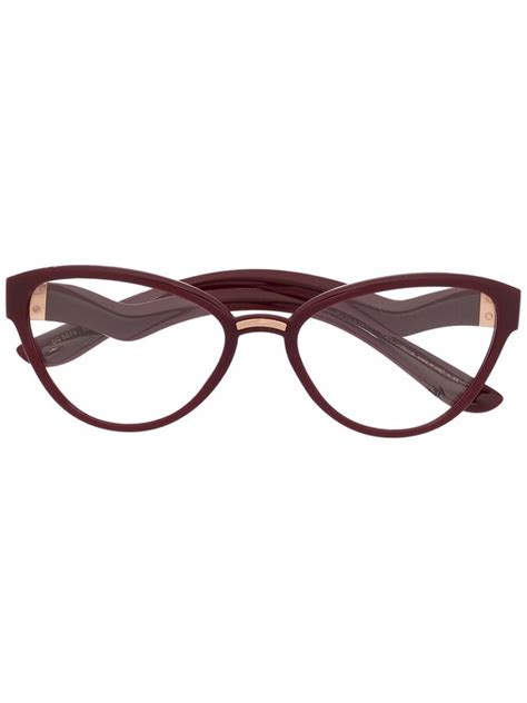 Dolce And Gabbana Eyewear Curve Arm Cat Eye Glasses Shopstyle Eyeglasses