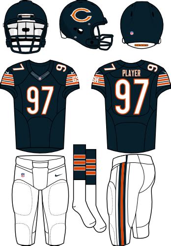 Chicago Bears Uniform - Home Uniform - National Football League (NFL ...