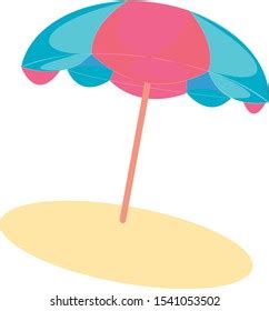 Umbrella Beach Emoji Summer Vacations Illustration Stock Vector ...