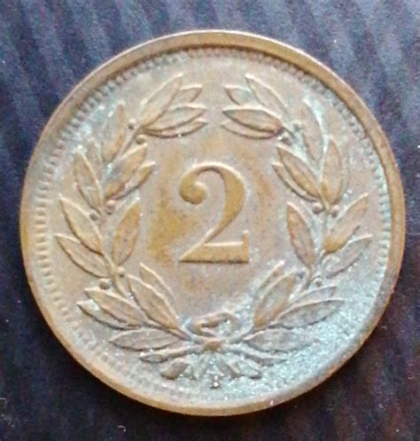 2 Rappen 1938 Confederation 1850 1974 2 Rappen Switzerland