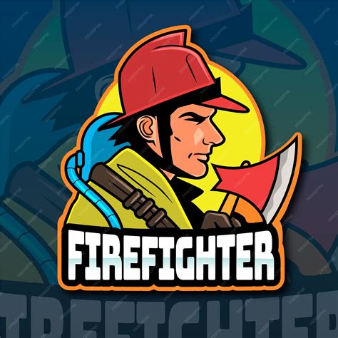 Premium Vector | Hand drawn firefighter logo design