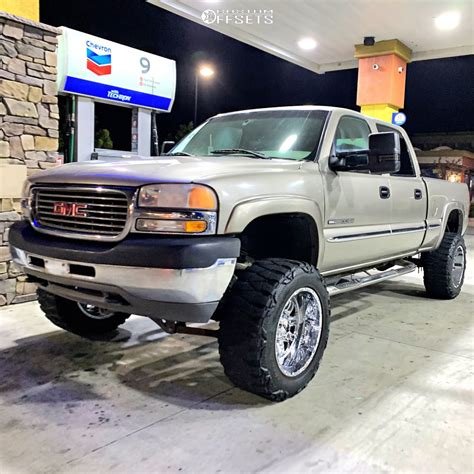 2001 Gmc Sierra 2500 Hd Wheel Offset Super Aggressive 3 5 Air Suspension 911108 Custom Offsets