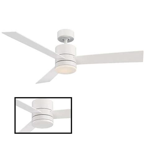 Modern Forms Axis 52 in. LED Indoor/Outdoor Matte White 3-Blade Smart Ceiling Fan with 3000K ...