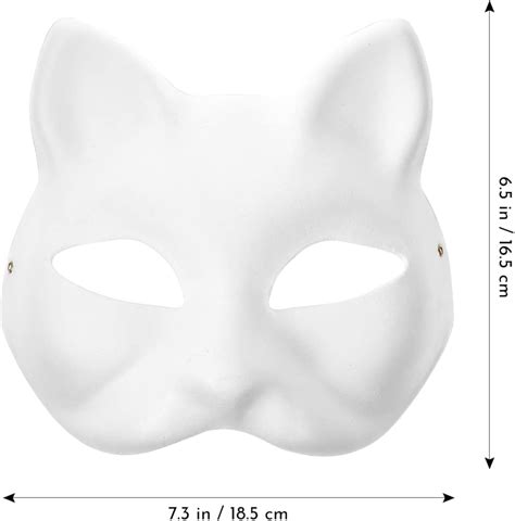 Toyandona Therian Mask Diy Paintable Blank Masks White