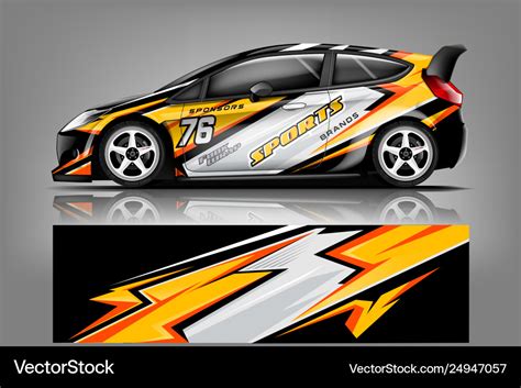 Car decal wrap design Royalty Free Vector Image