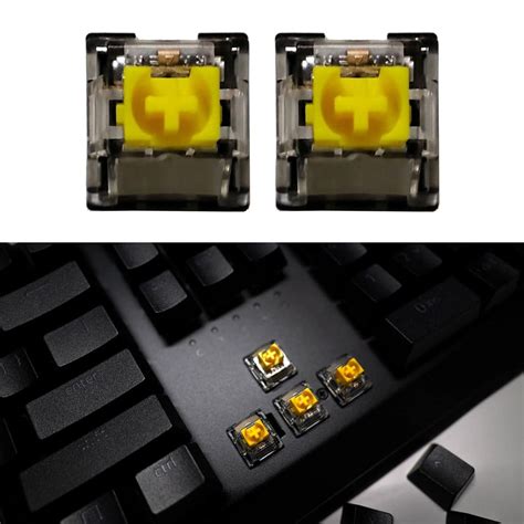 Iooofu Pcs Rgb Yellow Axis Switches For V Pro Gaming Keyboards Cross