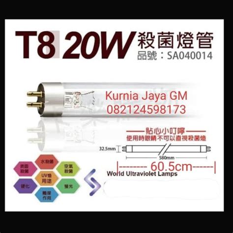 Jual Lampu Uvc Sterilizer Watt Germicidal T Lampu Uvc Pembunuh