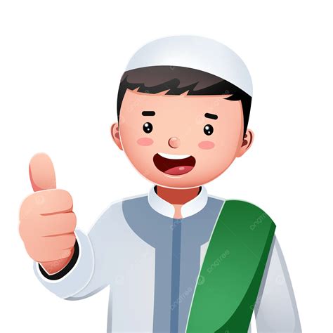 Cartoon Muslim Thumbs Up Muslim Cartoon Thumb Muslim Png Transparent