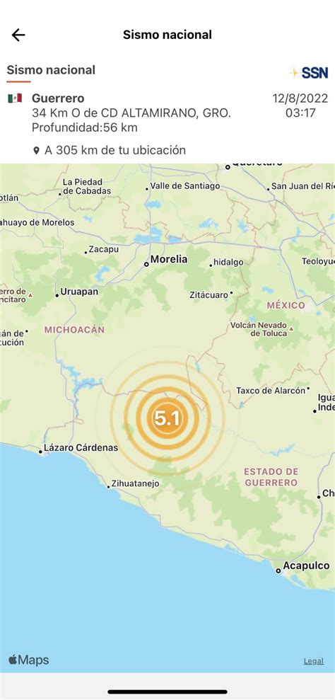 Skyalert On Twitter Magnitud Final Ssn Con Foco A Km De