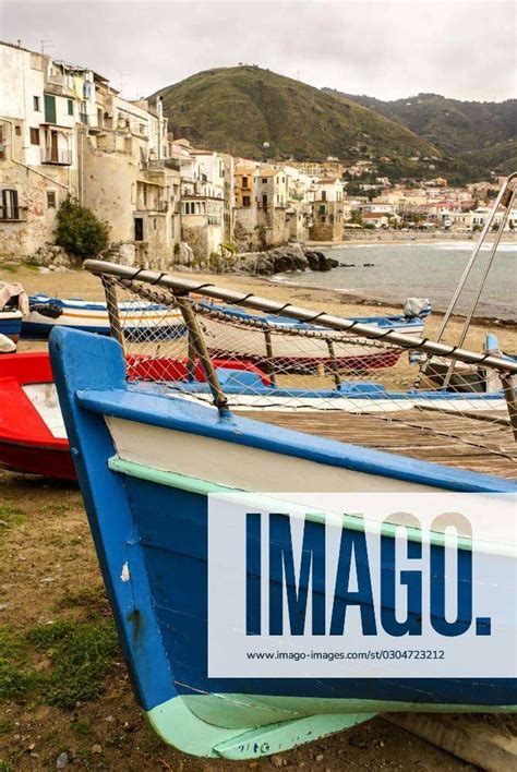 Sicilian Fishing Boat On The Beach In Cefalu Sicily Sicilian Fishing