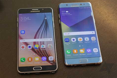 Specs Showdown Samsung Galaxy Note7 Vs Note 5 S7 Edge And Nexus 6P