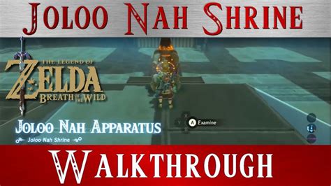 Zelda Botw Joloo Nah Apparatus Shrine Breath Of The Wild Youtube