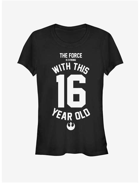 Star Wars Force Sensitive Sixteen Girls T Shirt Black Hot Topic