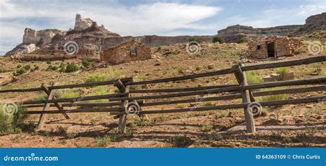 Miner Cabins At Abandoned Radium Mine In Utah Stock Image Image Of