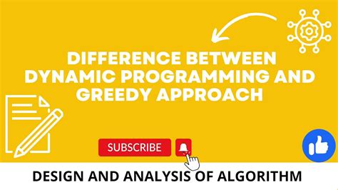 Difference Between Dynamic Programming And Greedy Approach Youtube