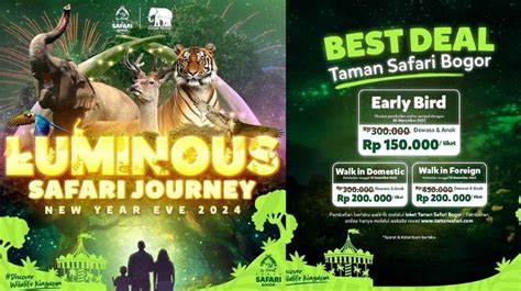 Promo Tiket Masuk Taman Safari Bogor Safari Malam 31 Desember 2023