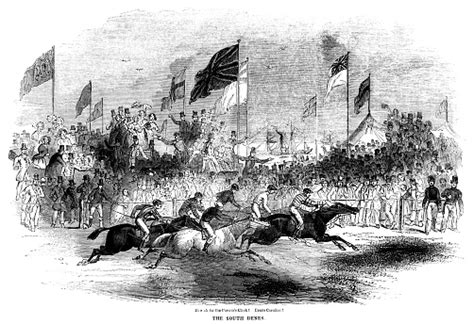 Ilustración De Carreras De Caballos En South Denes En Great Yarmouth