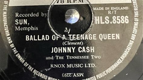 Johnny Cash Ballad Of A Teenage Queen 78rpm YouTube