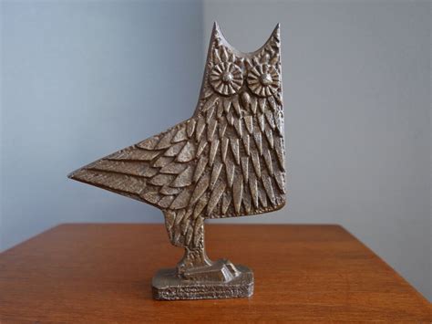 Vintage Mid Century Modern Owl Sculpture in Bronze Finish 1960s - Etsy