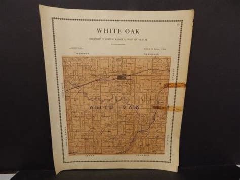 Iowa Mahaska County Map White Oak Township 1913 Y1222 4611210183