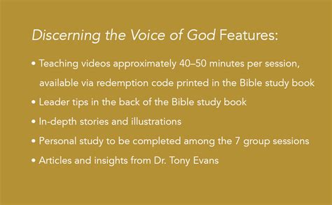 Discerning The Voice Of God Bible Study Book With Video Access How