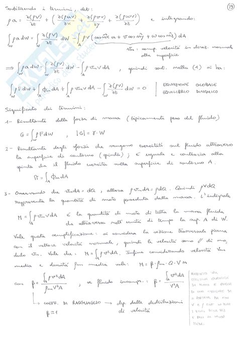 Nozioni Appunti Di Meccanica Dei Fluidi