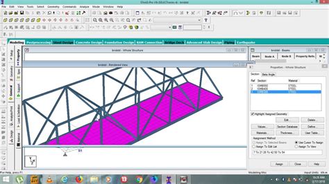 Staad Pro V8i Tutorial 8 Bridge YouTube