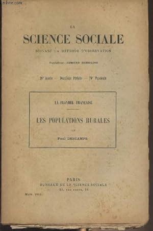 La Science Sociale suivant la méthode d observation 26e année 2e